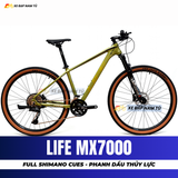  XE ĐẠP ĐỊA HÌNH LIFE MX7000 FULL SHIMANO CUES, PHANH DẦU THỦY LỰC, KHUNG NHÔM KHÔNG MỐI HÀN 