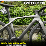  XE ĐẠP ĐUA TWITTER T10 [2026] CARBON, GROUP RETROSPEC 2X12, VÀNH NHÔM 