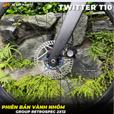  XE ĐẠP ĐUA TWITTER T10 [2026] CARBON, GROUP RETROSPEC 2X12, VÀNH NHÔM 