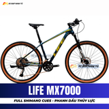  XE ĐẠP ĐỊA HÌNH LIFE MX7000 FULL SHIMANO CUES, PHANH DẦU THỦY LỰC, KHUNG NHÔM KHÔNG MỐI HÀN 