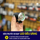  ĐÈN TRƯỚC XE ĐẠP DẠNG TRÒN, LED SIÊU SÁNG, SỬ DỤNG 180 PHÚT LIÊN TỤC 