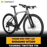  XE ĐẠP TOURING TWITTER T10 PRO [2026] TAY LÁI THẲNG, GROUP RETROSPEC 2X12, PHANH DẦU THỦY LỰC 