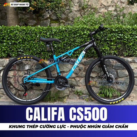  XE ĐẠP MTB CALIFA CS500 PHUỘC NHÚN GIỮA, KHUNG THÉP CƯỜNG LỰC 