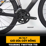 XE ĐẠP TOURING TWITTER T10 PRO [2026] TAY LÁI THẲNG, GROUP RETROSPEC 2X12, PHANH DẦU THỦY LỰC 