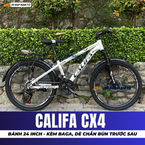  XE ĐẠPTRẺ EM CALIFA CX4 BÁNH 24 INCH, KÈM BAGA, DÈ CHẮN BÙN TRƯỚC SAU 