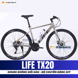  XE ĐẠP TOURING LIFE TX20 KHUNG THÉP KHÔNG MỐI HÀN, TIẾNG NỔ LỚN, ĐÙM BẠC ĐẠN 