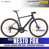  XE ĐẠP TOURING CARBON NESTO FOX, KHUNG CARBON , BỘ CHUYỂN ĐỘNG SHIMANO 