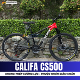 XE ĐẠP MTB CALIFA CS500 PHUỘC NHÚN GIỮA, KHUNG THÉP CƯỜNG LỰC 
