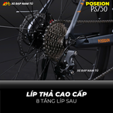  XE ĐẠP ĐUA POSEIDON PS750, TAY LÁI LIỀN, GROUP SHIMANO, KHUNG NHÔM ĐÚC, CỐI NỔ LỚN 