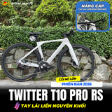  XE ĐẠP TWITTER T10 PRO RS HYBRID [2026] TAY LÁI CARBON NGUYÊN KHỐI, PHANH DẦU THỦY LỰC RETROSPEC 
