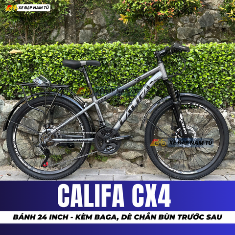  XE ĐẠPTRẺ EM CALIFA CX4 BÁNH 24 INCH, KÈM BAGA, DÈ CHẮN BÙN TRƯỚC SAU 