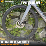  XE ĐẠP ĐUA TWITTER R5, KHUNG CARBON, GROUP SRAM RIVAL 2X11 