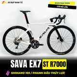  Xe Đạp Đua SAVA EX7 ST R7000 | Khung Nhôm UCI, Shimano 105, Phanh Dầu Thủy Lực, Cối Nổ Lớn 
