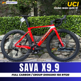  XE ĐẠP ĐUA SAVA X9.9 - FULL CARBON, SHIMANO 105 R7120 JAPAN 