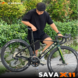  XE ĐẠP ĐUA SAVA X11 KHUNG CARBON (UCI), GROUP SHIMANO 105 NHẬT BẢN, ĐÙM BẠC ĐẠN CERAMIC 
