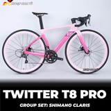  XE ĐẠP ROAD TWITTER T8 PRO - GROUP SHIMANO CLARIS 