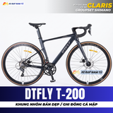  XE ĐẠP ĐUA DTFLY T-200 GHI ĐÔNG CÁ MẬP, GROUPSET SHIMANO, CỐI NỔ LỚN 