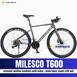  XE ĐẠP TOURING MILESCO T600 CỐI NỔ LỚN, KHUNG NHÔM KHÔNG MỐI HÀN 