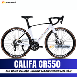  XE ĐẠP ĐUA CALIFA CR550 GHI ĐÔNG CÁ MẬP, KHUNG MAGIE NGUYÊN KHỐI, CỐI NỔ LỚN 