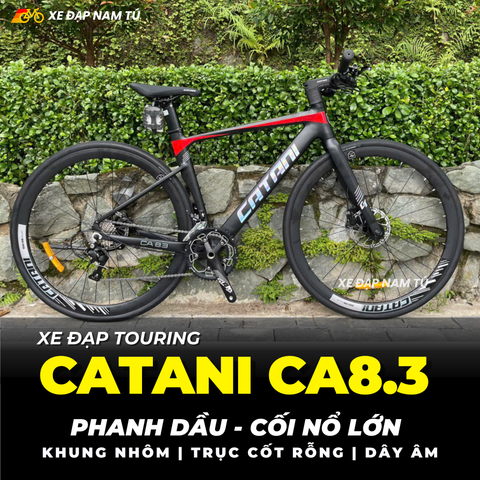  XE ĐẠP TOURING CATANI CA 8.3, CỐI NỔ ARC, PHANH DẦU THỦY LỰC SHIMANO MT200 