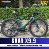  XE ĐẠP ĐUA SAVA X9.9 - FULL CARBON, SHIMANO 105 R7120 JAPAN 