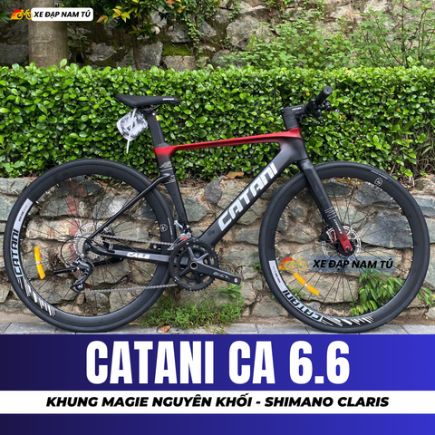  XE ĐẠP TOURING CATANI CA 6.6 - KHUNG ĐÚC NGUYÊN KHỐI, GROUP SHIMANO CLARIS, PHANH DẦU, CỐI NỔ LỚN 