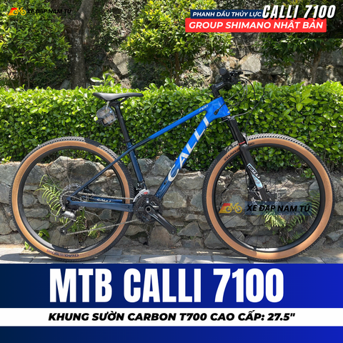  Xe Đạp MTB CALLI 7100 Khung Carbon T700 Cao Cấp, Group Shimano Nhật Bản, Bánh 27.5in 
