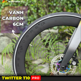  XE ĐẠP ĐUA TWITTER T10 PRO [2026] FULL CARBON, 2 MÓN SHIMANO 105 CAO CẤP, VÀNH CARBON 6CM 