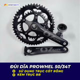  ĐÙI ĐĨA NHÔM PROWHELL 50/34T - 2 Phân loại: Trục giữa Cốt Vuông & Cốt Rỗng 
