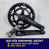  ĐÙI ĐĨA NHÔM PROWHELL 50/34T - 2 Phân loại: Trục giữa Cốt Vuông & Cốt Rỗng 