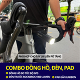  COMBO ĐÈN TRƯỚC, ĐỒNG HỒ ĐO TỐC ĐỘ KÈM PAD GẮN GHI ĐÔNG LIỀN 