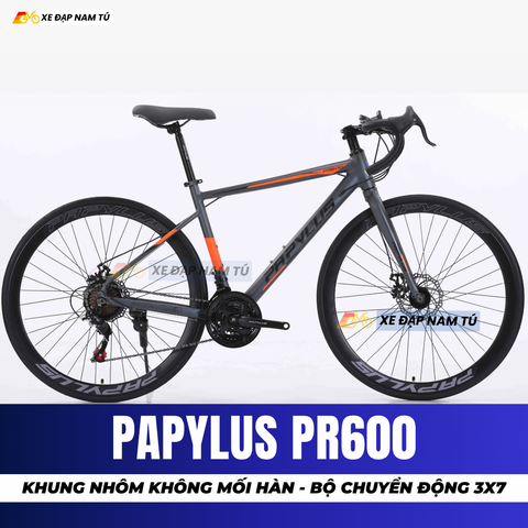  XE ĐẠP ĐUA PAPYLUS PR600 KHUNG NHÔM SIÊU NHẸ, BỘ CHUYỂN ĐỘNG 3X7 