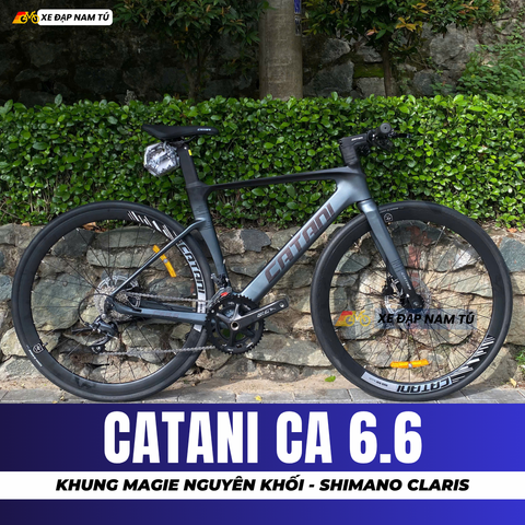  XE ĐẠP TOURING CATANI CA 6.6 - KHUNG ĐÚC NGUYÊN KHỐI, GROUP SHIMANO CLARIS, PHANH DẦU, CỐI NỔ LỚN 