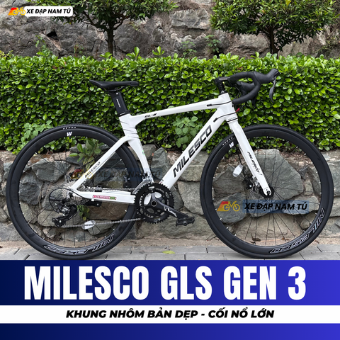  XE ĐẠP ROAD MILESCO GL-S Gen3 2026 - NÂNG CẤP TRỤC CỐT RỖNG, GROUP SENSAH IGNITE, CÙI ĐỀ SHIMANO, KHUNG NHÔM, CỐI NỔ LỚN 