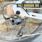  Xe Đạp Đua Twitter T10 Pro Full Group Shimano 105 R7120 – Full Carbon Cao Cấp 