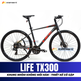  XE ĐẠP TOURING LIFE TX300 THIẾT KẾ CỔ GẬP THÔNG TIN, KHUNG SƯỜN KHÔNG MỐI HÀN 