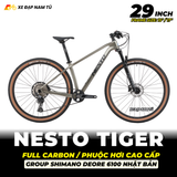  XE ĐẠP MTB NESTO TIGER FULL CARBON, SHIMANO DEORE 12 CẤP, PHUỘC HƠI, BÁNH 29INCH 
