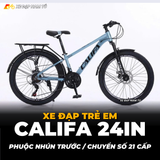  XE ĐẠP TRẺ EM CALIFA A500 24IN KHUNG NHÔM, CHUYỂN ĐỔI 21 TỐC ĐỘ 