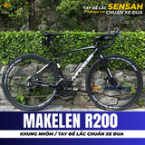 Xe Đạp Đua Makelen R200, Khung Sườn Nhôm, Tay Đề Lắc, Phanh Dĩa Chuẩn Xe Đua 
