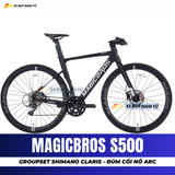  XE ĐẠP TOURING MAGICBROS S500 SHIMANO CLARIS, ĐÙM BẠC ĐẠN ARC, PHANH DẦU THỦY LỰC 