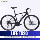  XE ĐẠP TOURING LIFE TX20 KHUNG THÉP KHÔNG MỐI HÀN, TIẾNG NỔ LỚN, ĐÙM BẠC ĐẠN 