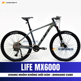  XE ĐẠP ĐỊA HÌNH LIFE MX6000 SHIMANO CUES, TRỤC GIỮA CỐT RỖNG, KHUNG NHÔM KHÔNG MỐI HÀN 