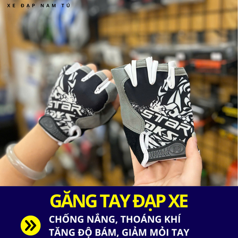  GĂNG TAY ĐẠP XE CHỐNG NẮNG, TẰNG ĐỘ BÁM, THOÁNG KHÍ 