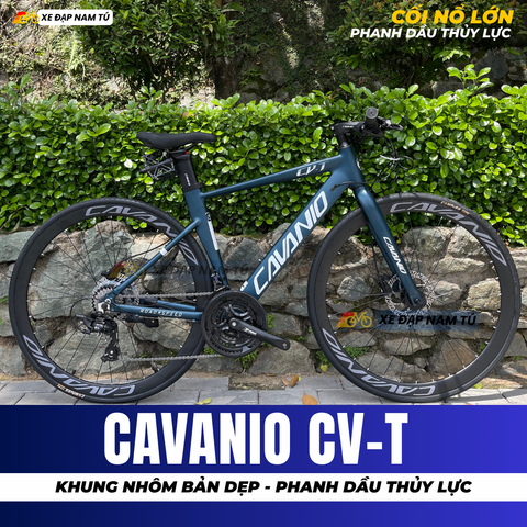  XE ĐẠP TOURING CAVANIO CV-T KHUNG NHÔM KHÔNG MỐI HÀN, CỐI NỔ LỚN, PHANH DẦU THỦY LỰC 