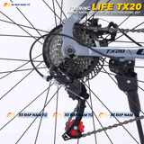  XE ĐẠP TOURING LIFE TX20 KHUNG THÉP KHÔNG MỐI HÀN, TIẾNG NỔ LỚN, ĐÙM BẠC ĐẠN 