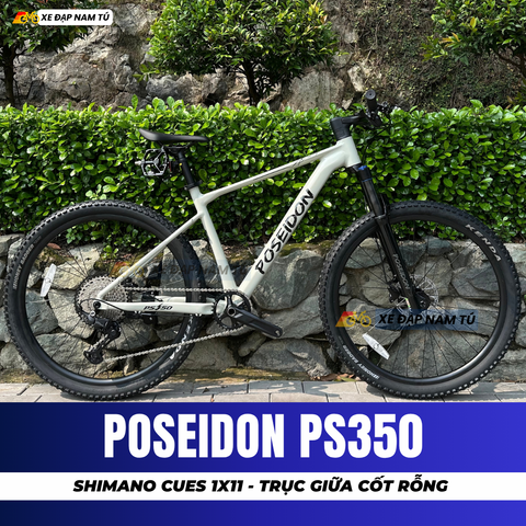  XE ĐẠP ĐỊA HÌNH POSEIDON PS350  GHI ĐÔNG LIỀN NGUYÊN KHỐI, ĐÙM BẠC ĐẠN CỐI NỔ LỚN 