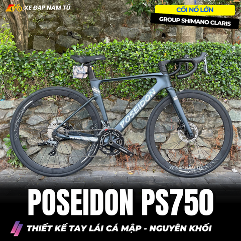  XE ĐẠP ĐUA POSEIDON PS750 [mẫu mới 2026] TAY LÁI LIỀN, GROUP SHIMANO, KHUNG MAGIE ĐÚC, CỐI NỔ LỚN 
