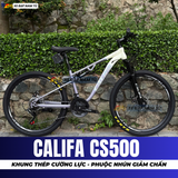  XE ĐẠP MTB CALIFA CS500 PHUỘC NHÚN GIỮA, KHUNG THÉP CƯỜNG LỰC 