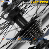  XE ĐẠP TOURING LIFE TX20 KHUNG THÉP KHÔNG MỐI HÀN, TIẾNG NỔ LỚN, ĐÙM BẠC ĐẠN 