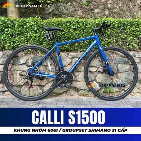  Xe Đạp Touring CALLI S1500, Khung Sườn Nhôm, Chuyển Số Shimano 21 cấp 